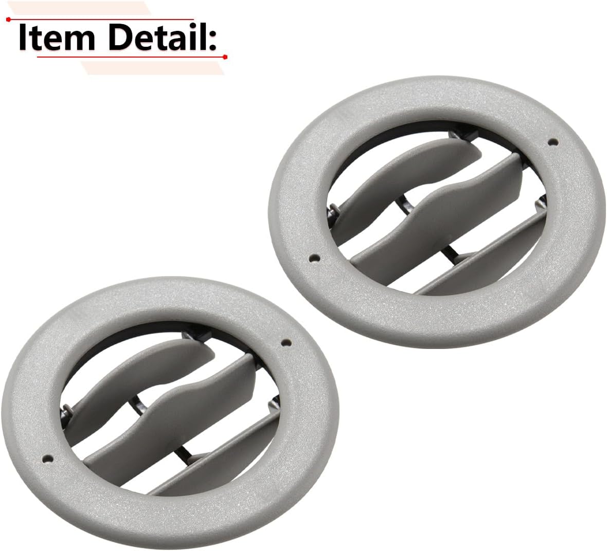 RLB-HILON Roof Air AC Vent Compatible with Chevy Tahoe Suburban 2015 to 2020 Year, for GMC Yukon, for Cadillac Escalade, Gray Color, 2PCS