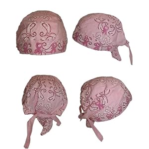 Breast Cancer Pink Ribbon Paisley Do Rag Doo Rag Skull Cap Head Wrap