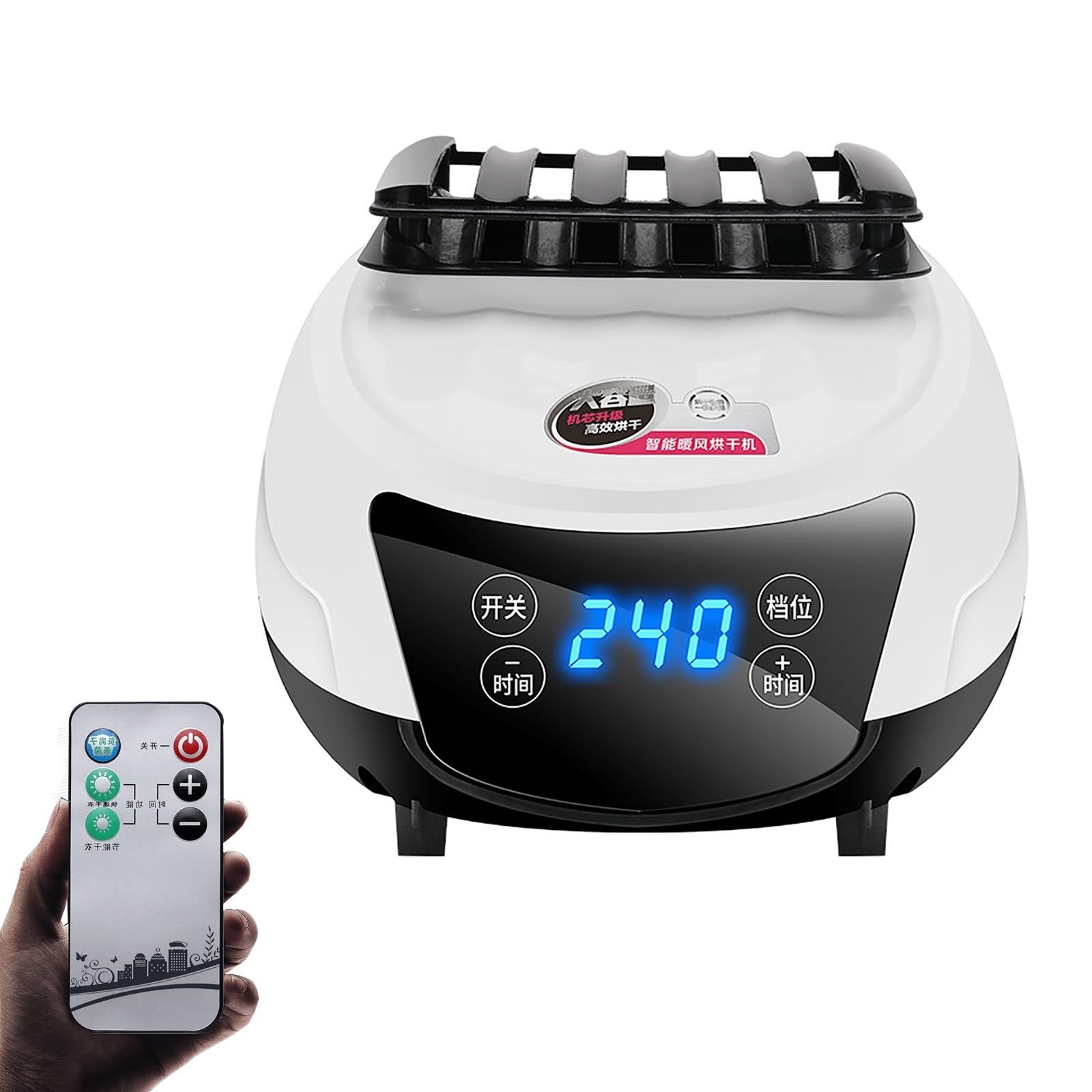 Secadora de Ropa Eléctrica, Secadora de Ropa Portátil con Calefacción de 2000W/2300W con Control Remoto, para Secado de Ropa para El Hogar, Ropa de Bebé, Temporización de 240 Minutos (Size : Four but