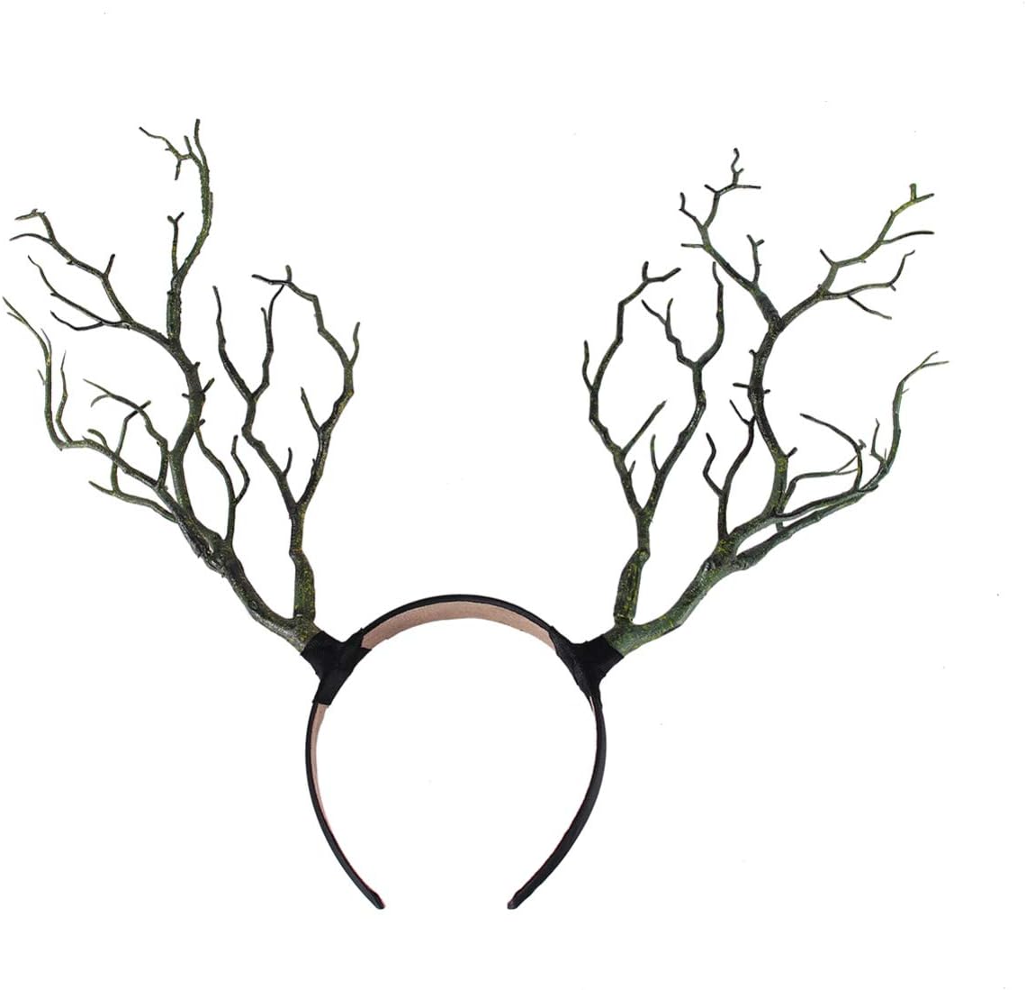 NUOBESTY Witch Horn Headdress 15.75 Inch Lightweight Branch Headband Halloween Party Hair Accessory Women Cosplay Costume