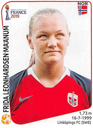 Miniatura 1 de 2019 Panini FIFA Women's World Cup France Album Stickers (Individual Sticker Only) Soccer #69 Frida Leonhardsen Maanum Norway 2 Inch by 2 12 Inch