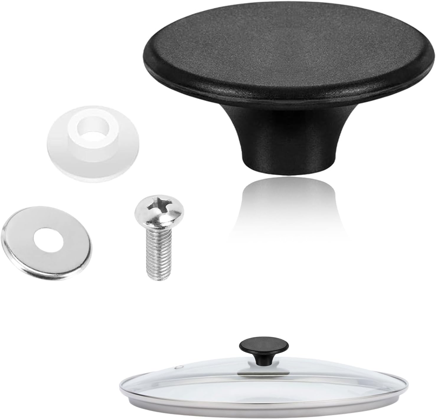 TYVOM Universal Stainless Steel Replacement Knob Handle, Pot Lid Knob