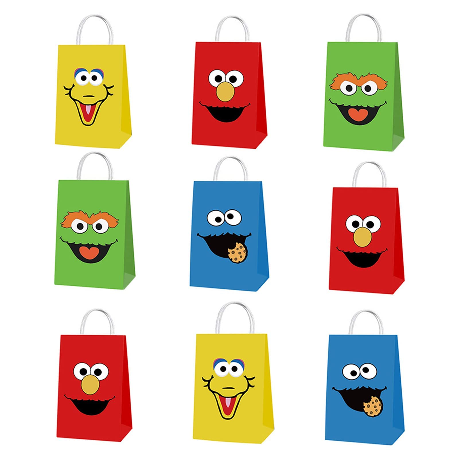 Amazon.com: 16 PCS Elmo Birthday Party Gift Goody Treat Candy  Bags，Including 4 Patterns for Kids Birthday Party Decorations : Toys & Games