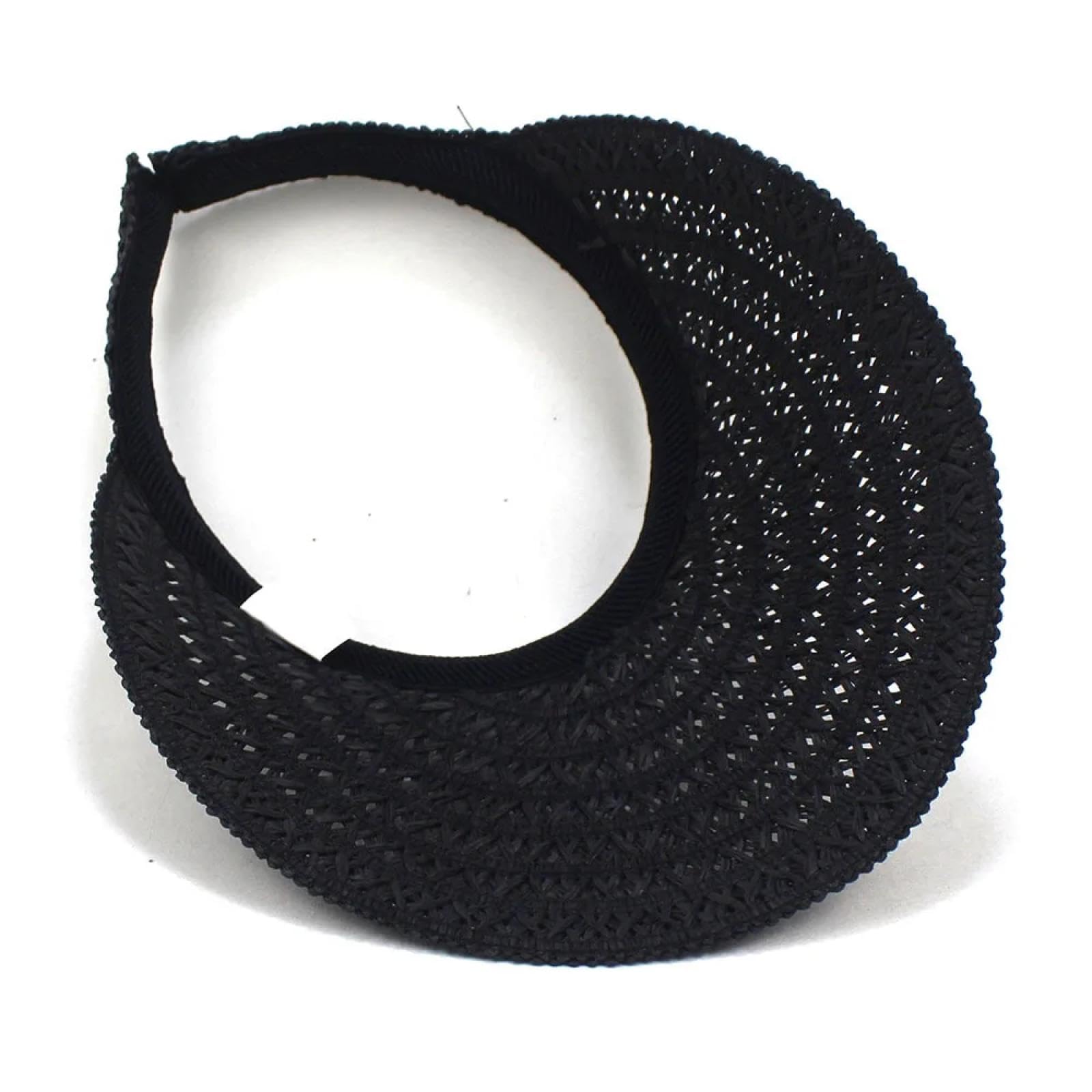 Gorros De Punto para Sombrero Tejido Beanie Gorra De Béisbol con Visera De Paja para Mujer Sombrero De Sol De Tenis Ancho Al Aire Libre