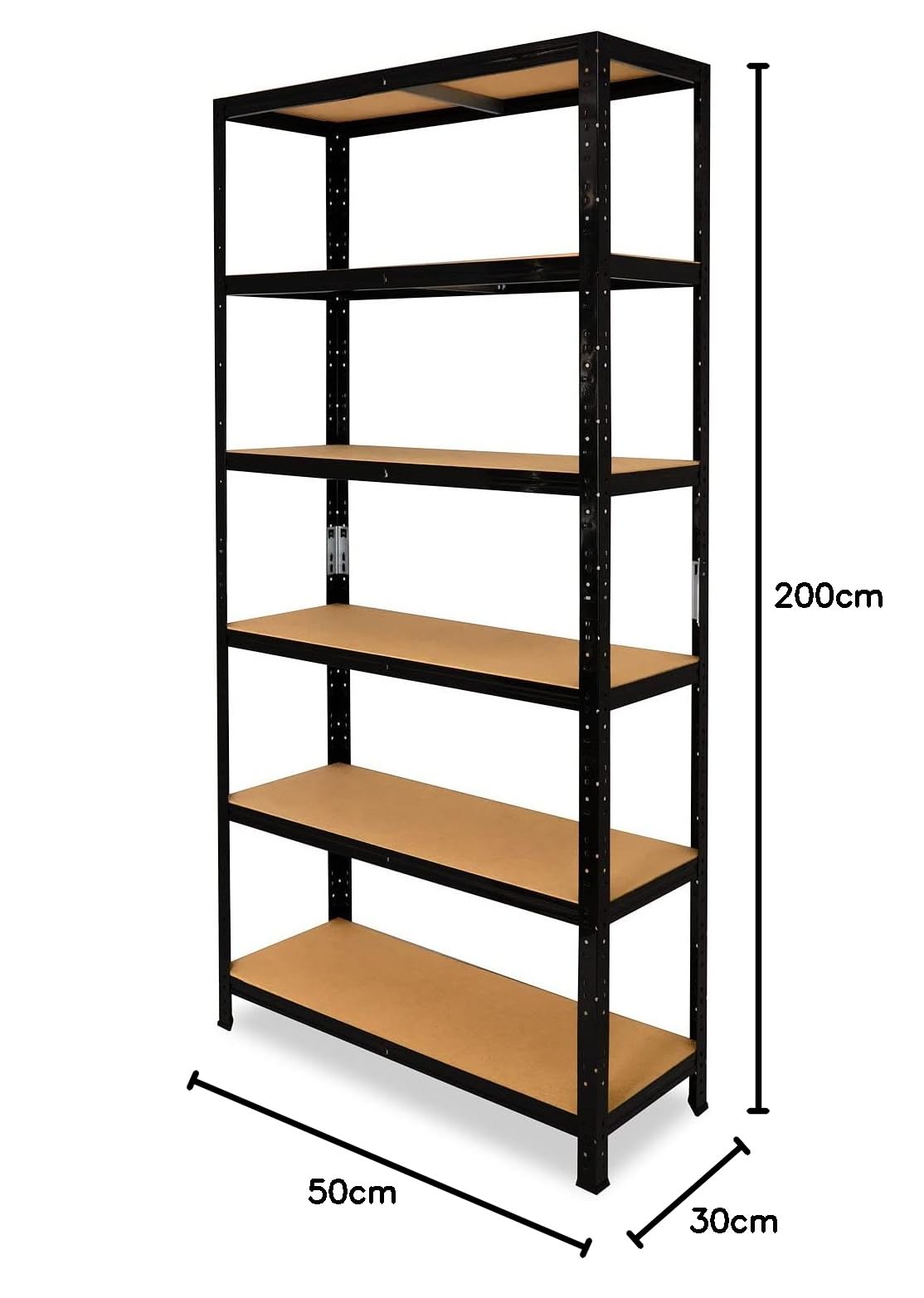 shelfplaza Black 200x50x30cm Estantería Pesada Negra: 6x145kg | Estanterías almacenaje · Estanterías metálicas · Estantería cocina · Estantería metálica · Estanterías almacenaje garaje