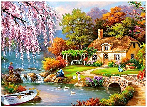Peinture par numéro, kit de peinture par numéro, pour adultes, peinture sur tissu, peinture animalière, peinture pour salon, décoration d'intérieur, peinture 40,6 x 50,8 cm (Shenxianj, sans cadre) Cover