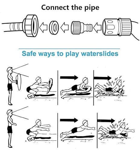 Moonmen Water Slip And Slide,2 Bodyboards+beach ball, Lawn Water Slides Slip Water Splash Pad for kids,Sprinkler Mat for Kids, Large Size Outdoor Splash Play Mat Water splash pool Water Fun For Kids