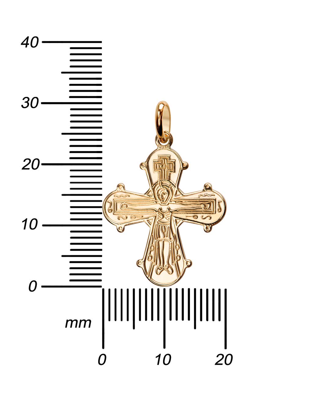 Dagmar Kreuz-Anhänger Gold mit Panzer-Kette als Goldkreuz und Kreuzkette mit Schmuck-Etui