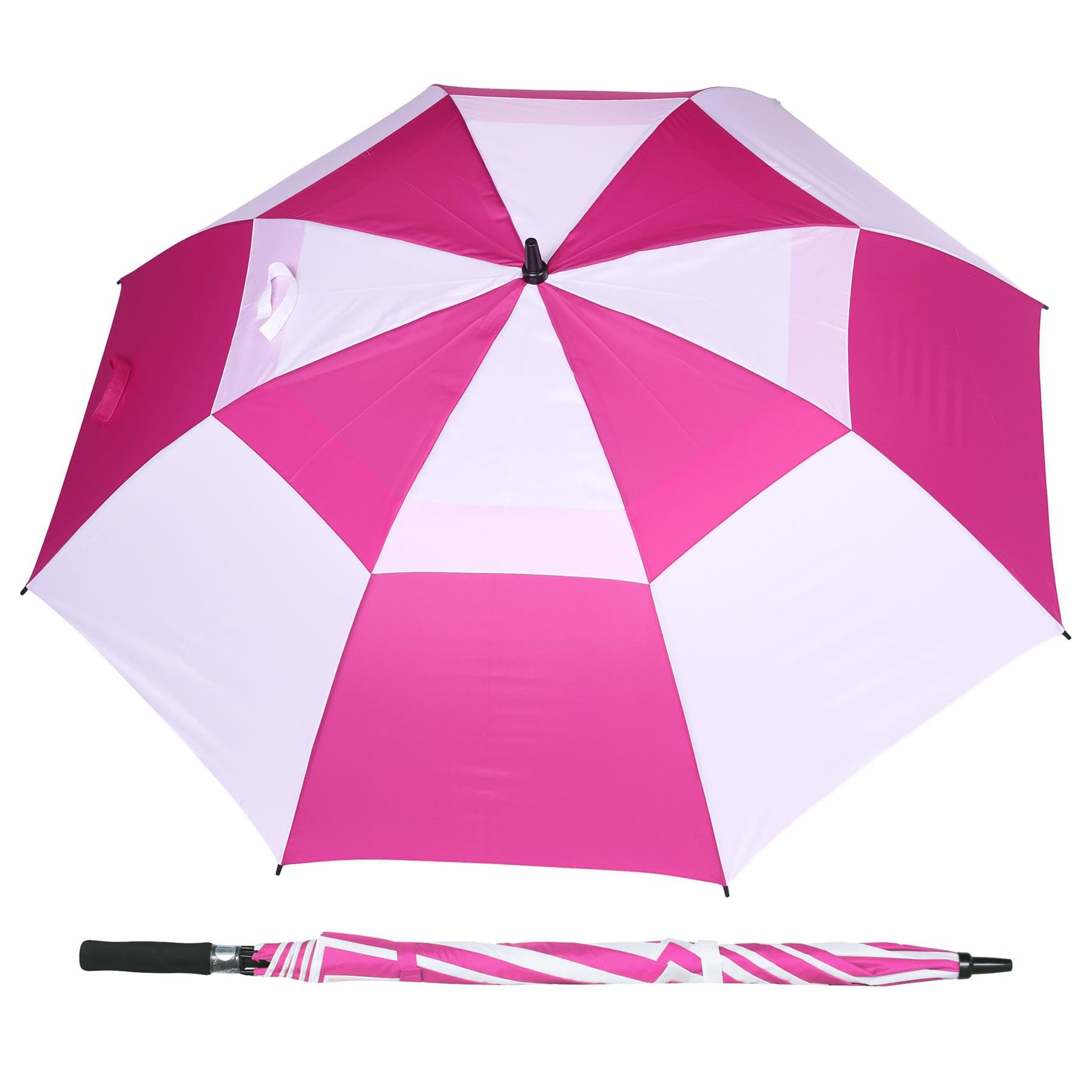 A2Z Golf Umbrella Auto Open 152cm Large Dual Vented Canopy Durable Fiberglass Ribs EVA Soft Grip Handle Windproof Rain Sun UV Protection Double Vent Brolly For Men & Women Golf Outdoor Sports Travel