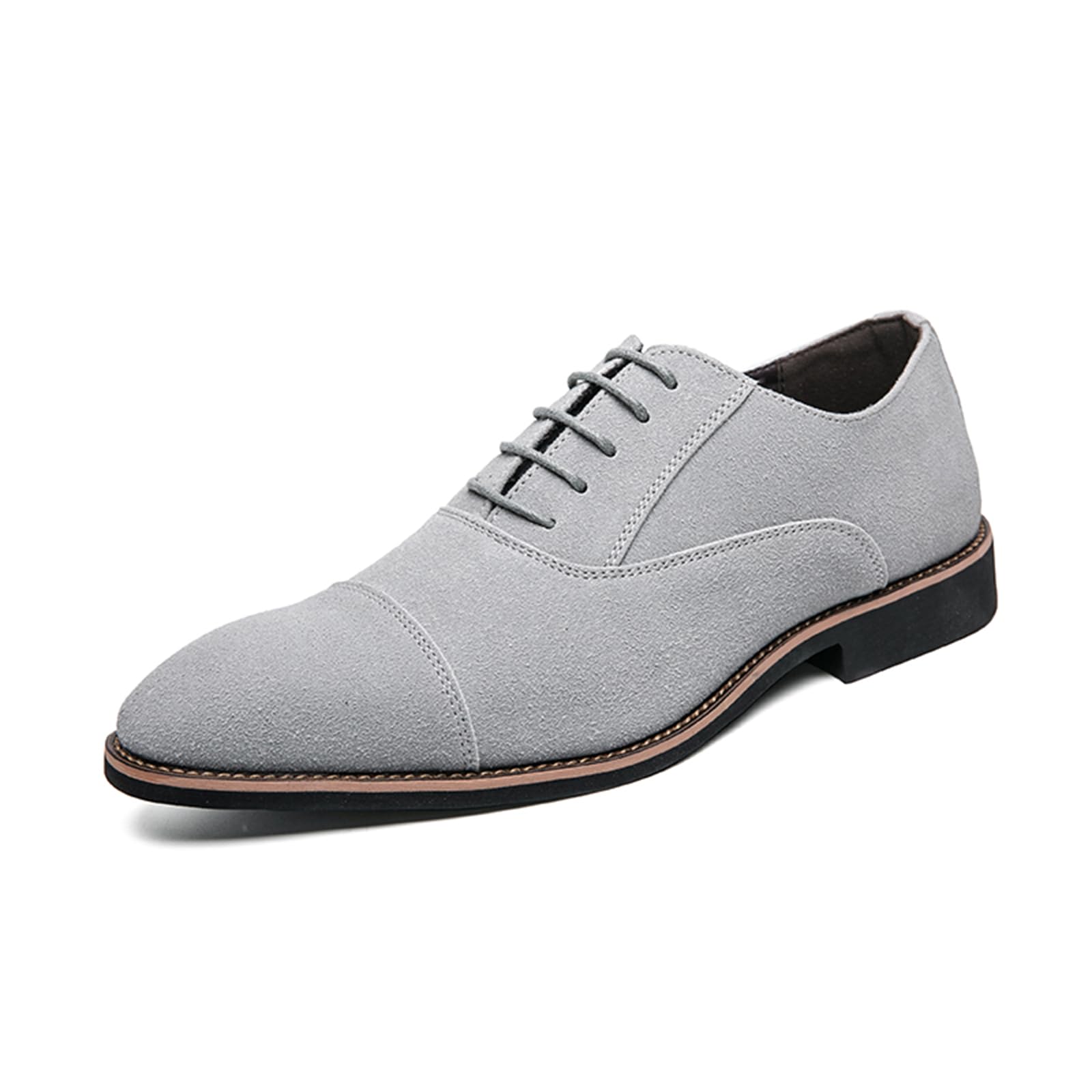 Herren Oxford Anzugschuhe Klassische Schnürschuhe Wildleder Formeller Schuh Bequeme Business Schuhe für Büro