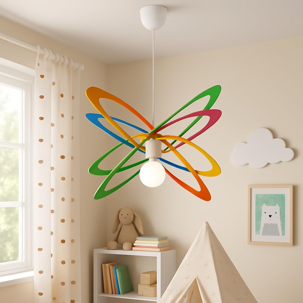 E-Led Componex by Lampadario camerette colorato in plexiglass MIX MULITCOLOR 60X40 CM