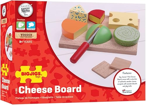 Miniatura 6 de Bigjigs Toys Juego de tablas de quesos - Comida de madera para