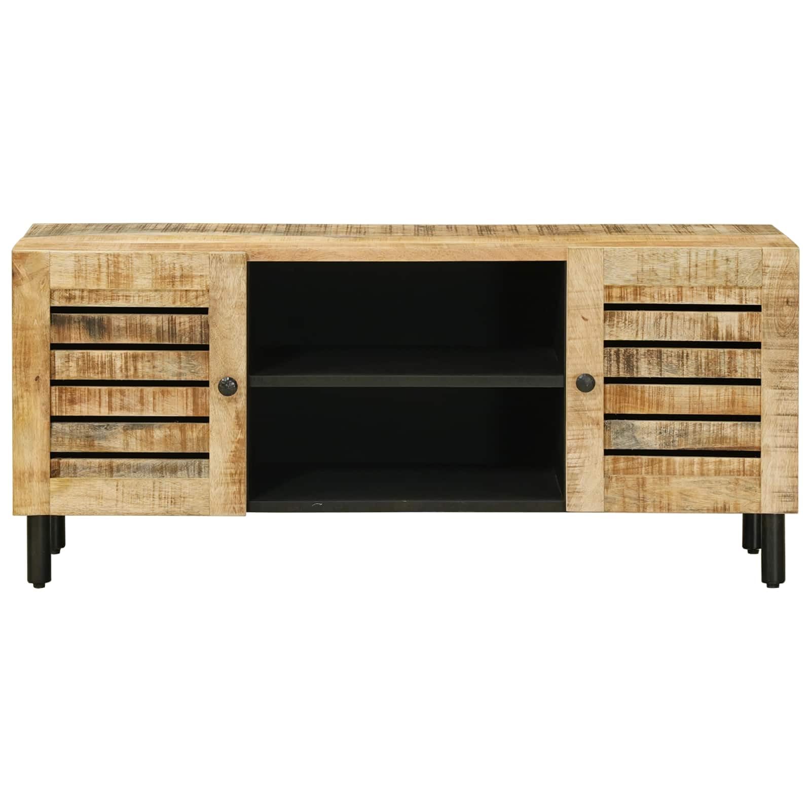 Mueble de almacenamiento de madera, mango macizo, 105 x 33 x 46 cm, color
