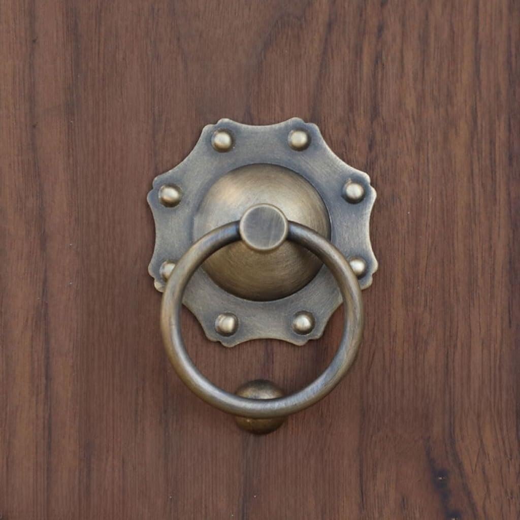 Vakorise A Vintage-Style Door Knockers, Hanging Door Ring Knocker Brass Bronze 6-20Cm