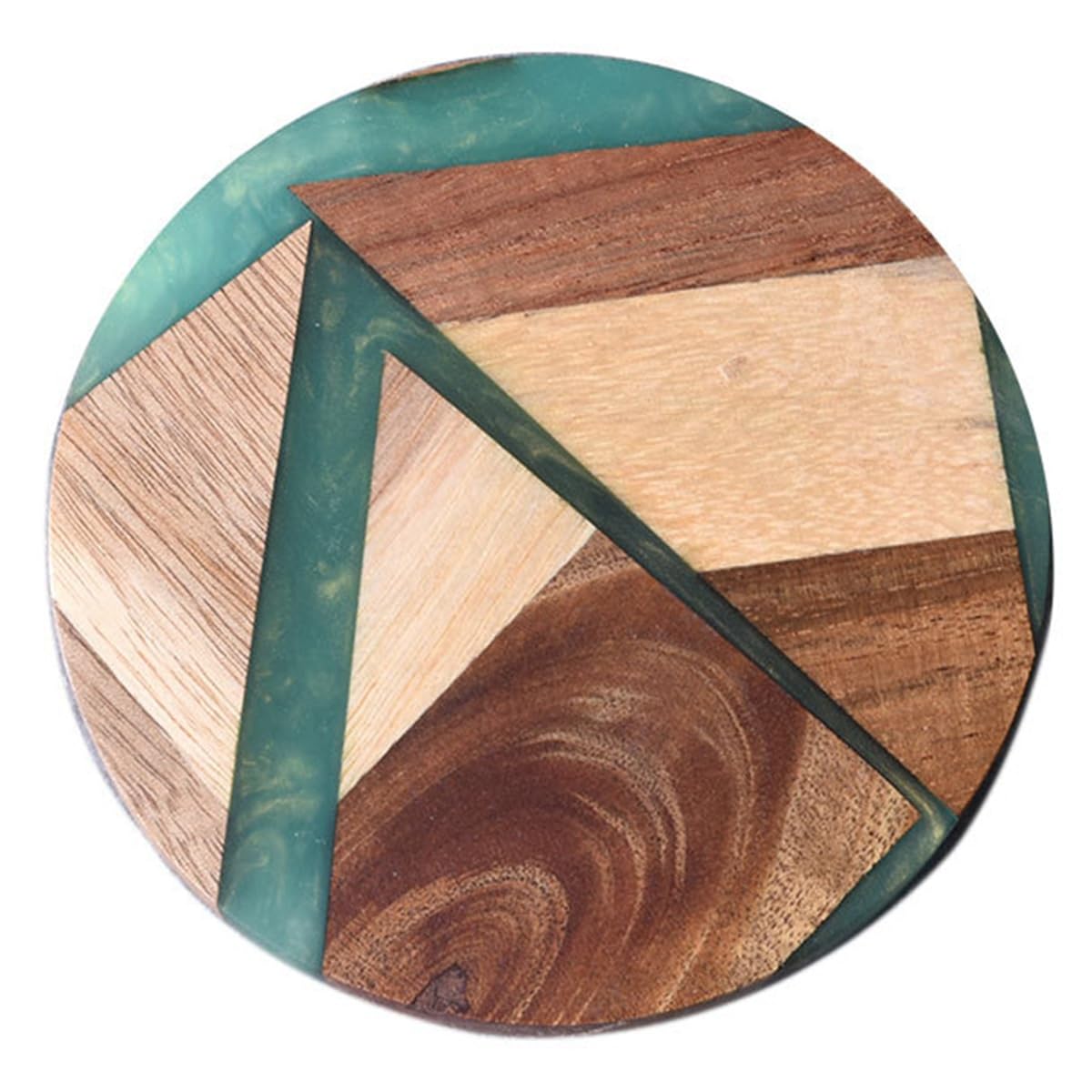 IJSDNVJNDX Drink Coaster Wood and Resin for Tabletop Protection Wood Coasters with Resin for Home, Bar