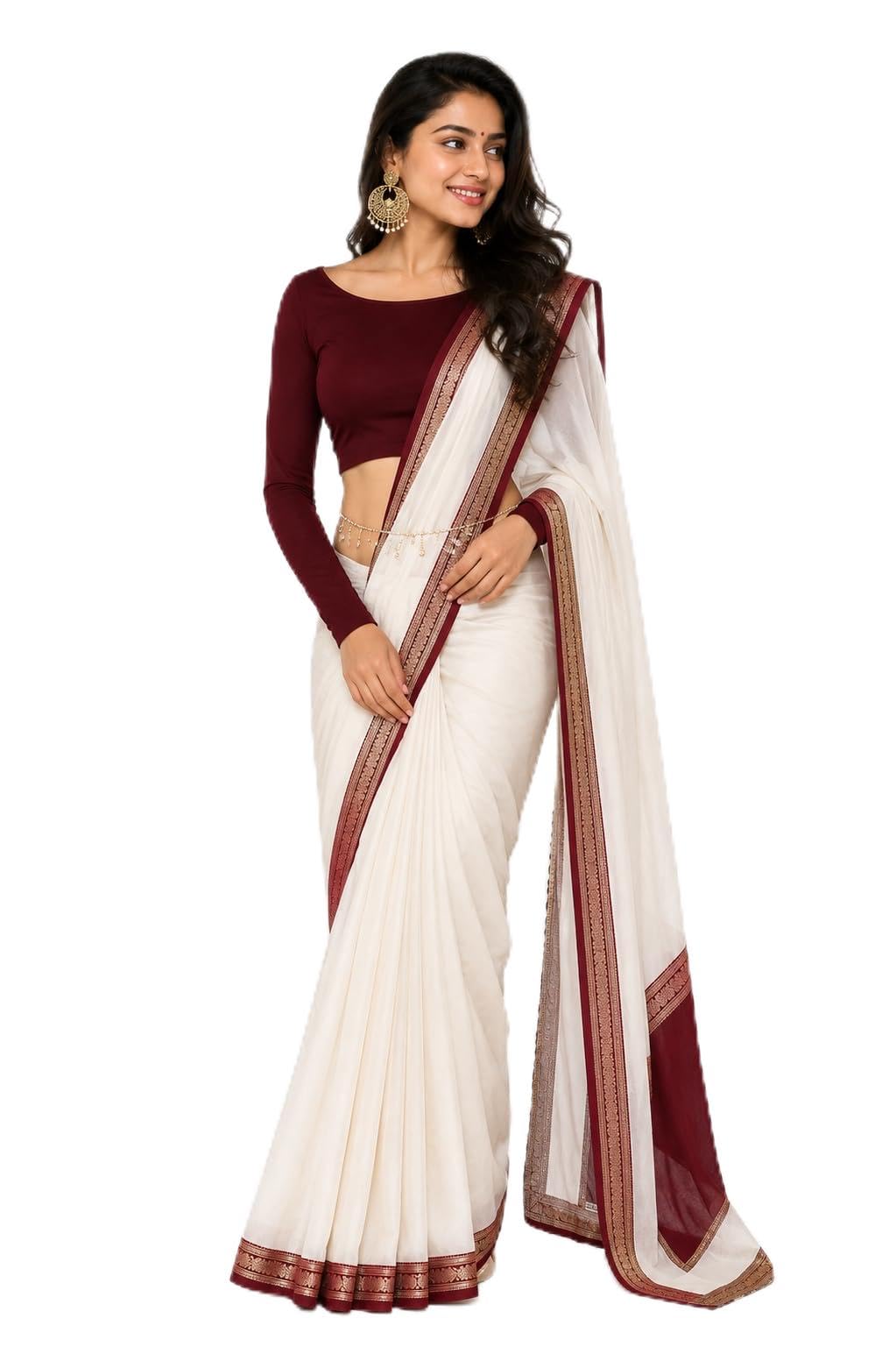 khakey New Women's Boat Neck Full Sleeve Choli Blouse | Cotton | Stylish Solid Color Blouse for Ethnic & Fusion Wear | Black, Maroon, Beige | S, M, L, XL | Pack of 1-picture-29