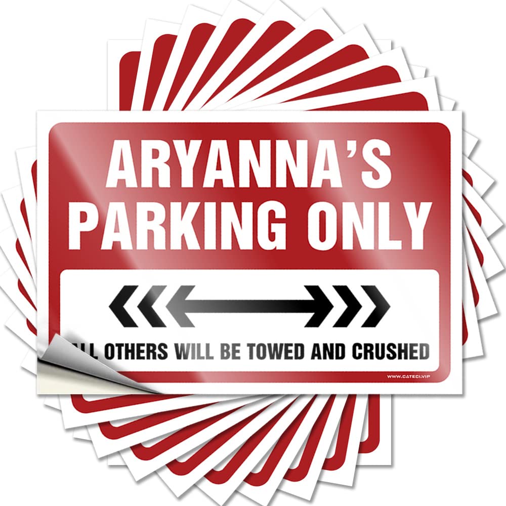 Tiki Bar Accessories Case Stickers | Aryanna's Parking Only Southern Durable Vinyl Sticker Easy Apply for Fall(12X18CM)