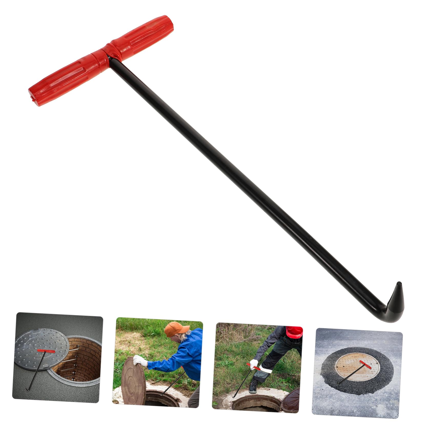 WHAMVOX Multi-Purpose Manhole Hook Heavy Duty t Hook for Easy Lifting and Protection