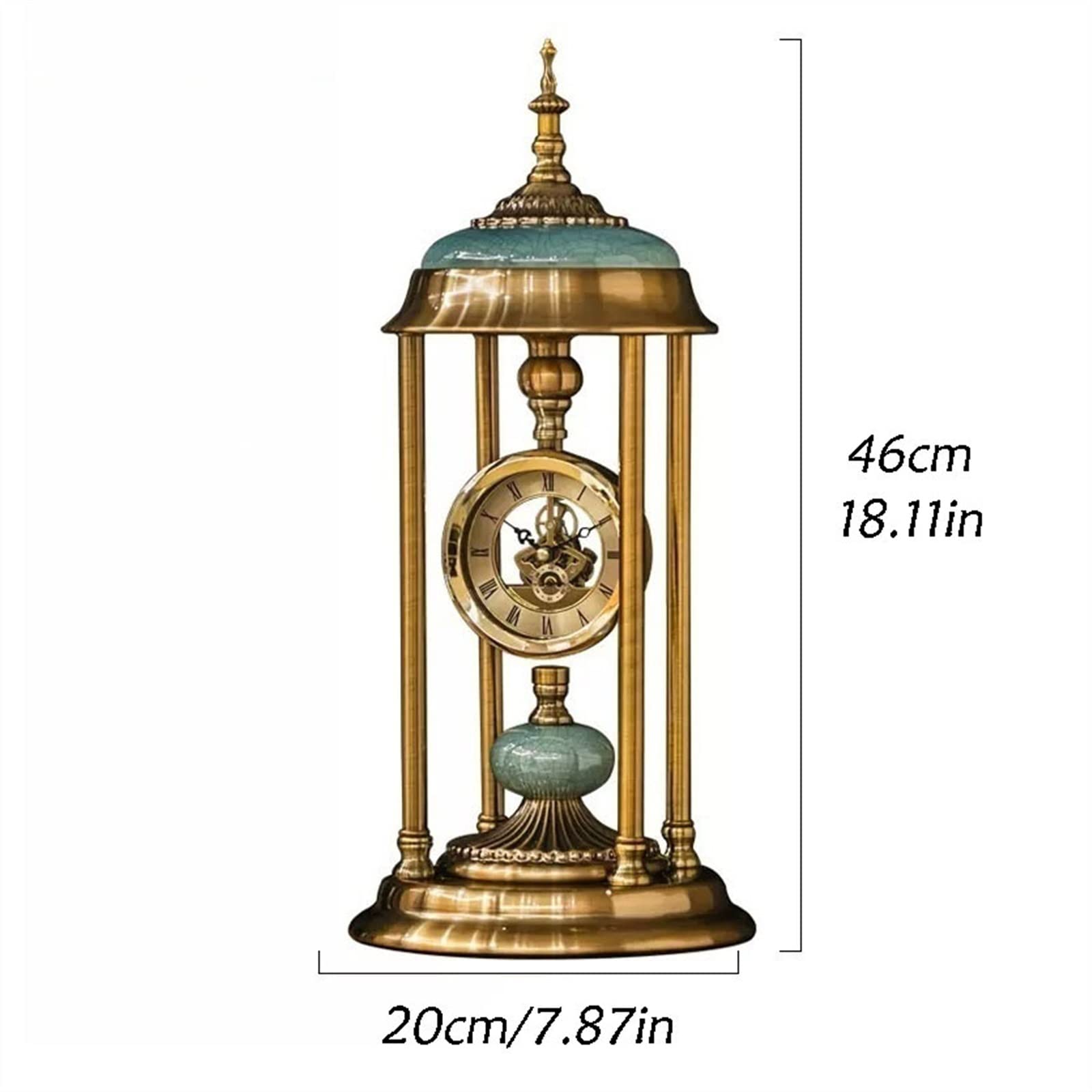 Décorative Horloge de Table de Luxe lumière européenne décoration intérieure exquise Horloge silencieuse de Table Horloge décorative de cheminée pour Bureau Chambre Table