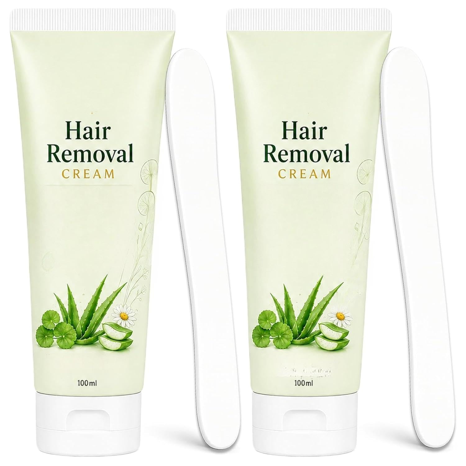 Crema depilatoria natural, apta tanto para hombres como para mujeres | Una crema depilatoria suave apta para pieles sensibles, ideal para eliminar el vello corporal de las piernas, los brazos, las