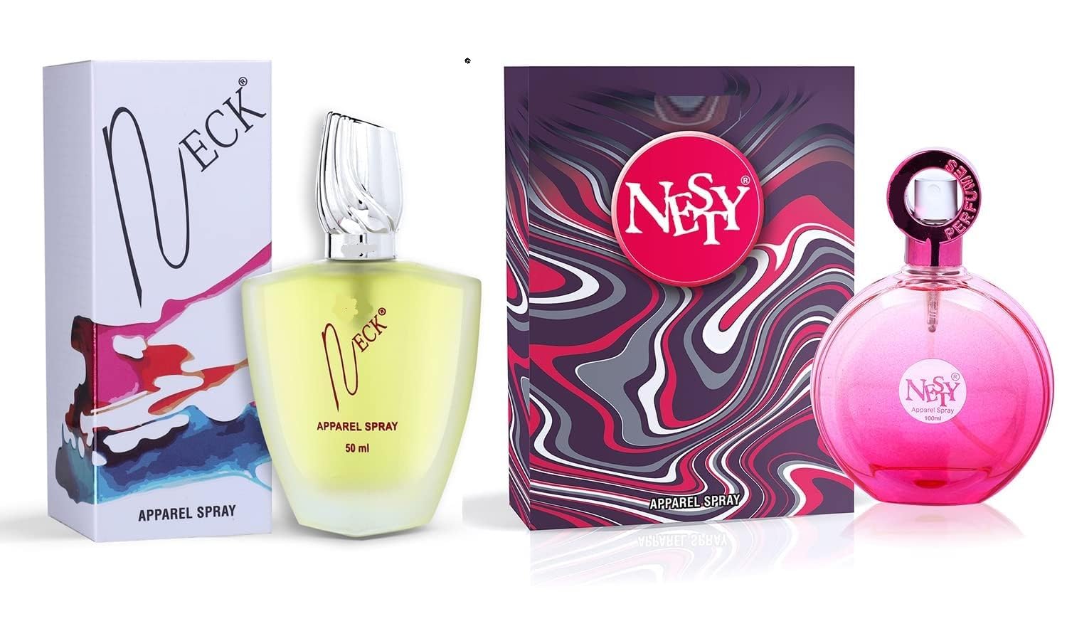 Neck & Nesty Premium Apparel Spray For Long-Lasting Fragrance For Unisex, 50ml+100ml - Floral