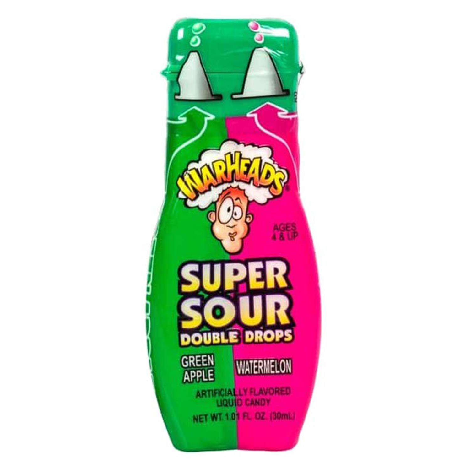 Super Sour Double Drops Green Apple, Watermelon PET Bottle, 30 ml