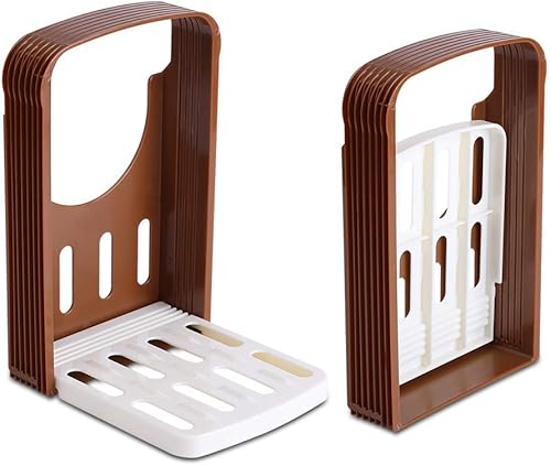 Rebanadora de pan casera plegable de 0.591 in0.787 in0.945 in1.181 in, máquina cortadora de pan ajustable de 4 grosores, rebanadoras de pan