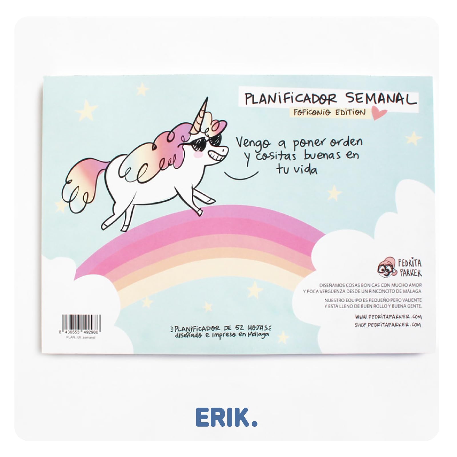 Planificador semanal Pedrita Parker A4, Foficornio - Weekly planner en Español Sin Fecha: Organizador semanal [52 hojas de Alto Gramaje]
