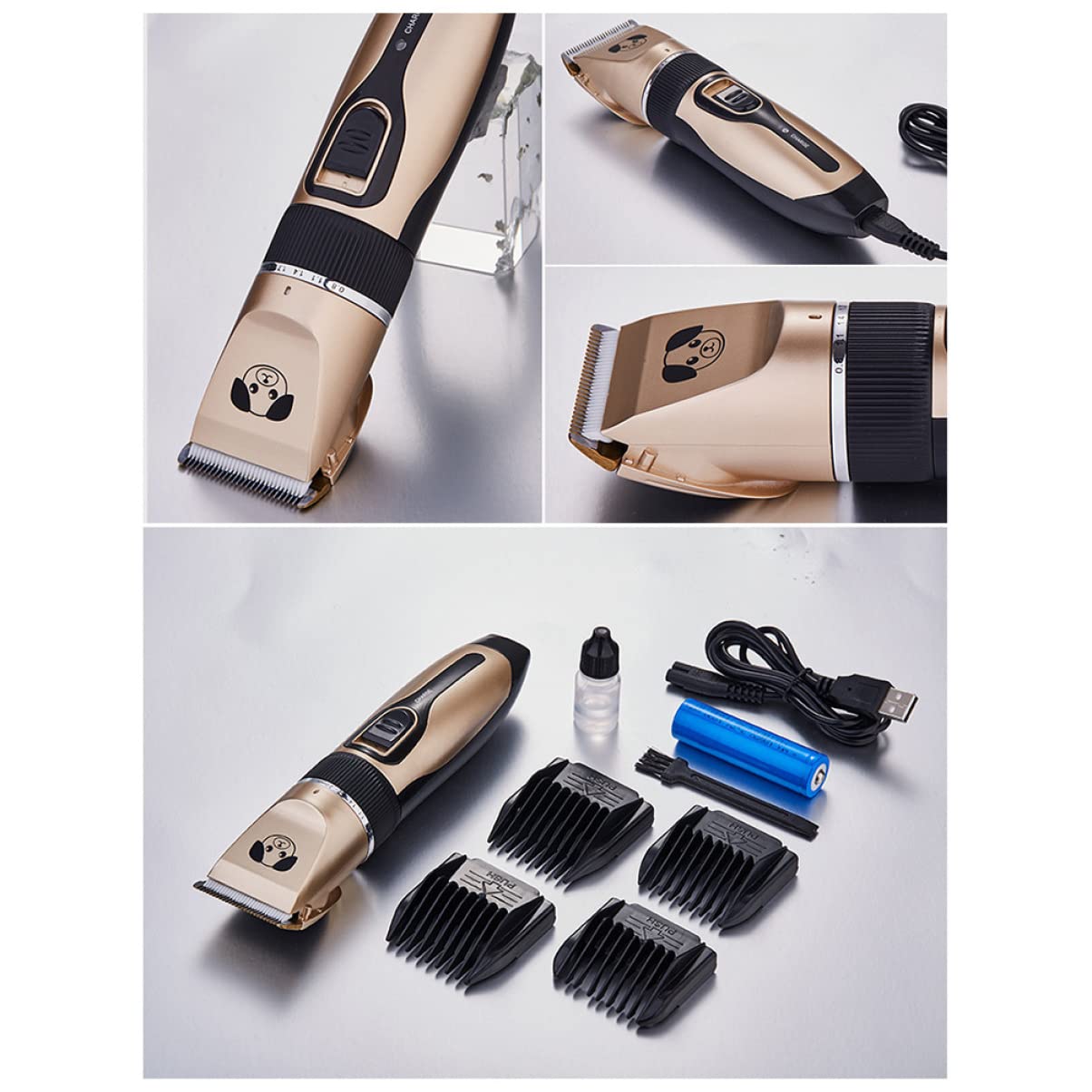 Tagliacapelli per Cani Ricaricabile, Taglio Fluido Stabile, Abs Ceramico