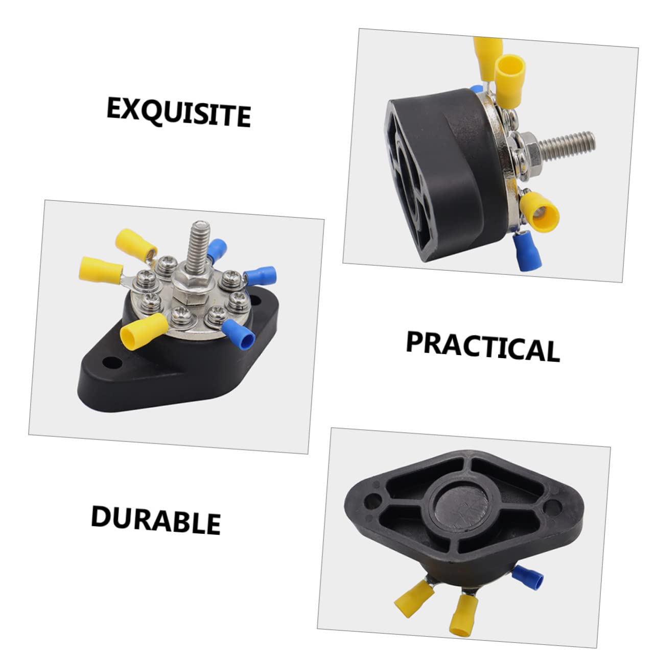 HEMOTON 2 Set Di Distribuzione Dell'Alimentazione A 8 Vie Blocco Di Distribuzione Della Batteria Morsettiera Per Batteria Auto Barra Collettrice Morsettiera Per Rimorchio Morsettiera In