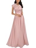 Women's Formal Floral Lace Evening Party Maxi Dress