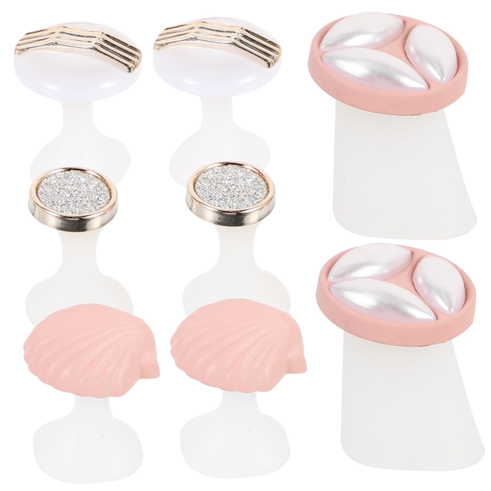 FOMIYES 8 pcs Silicone Toe Separators for Pedicure Durable Nail Supplies Decorative Toe Spacers for Salon Home Use Skin Friendly Design for Easy Application Storage