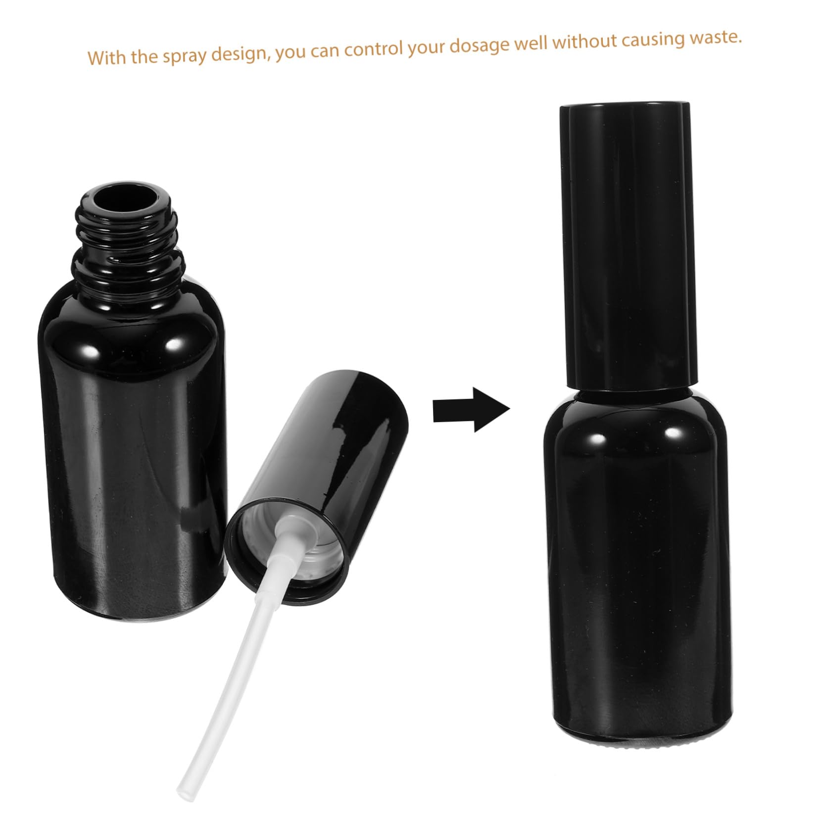 12 Stück Schwarze Glas Parfümflaschen 30 Ml mit Sprühverschluss und Luftdichter Aufbewahrung