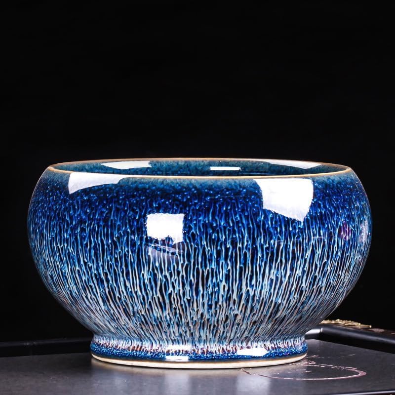 Tianmu glazura zmiana w piecu mycie herbaty Jianzhan Yao zmiana wody miska do mycia ceramiczna miska na wodę o dużej pojemności szczotkowany królik zestaw do herbaty mycie filiżanek/306