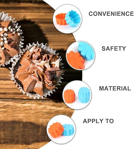 Miniatura 4 de 12 moldes de silicona con forma de girasoles para hornear muffins, reutilizables, resistentes al calor, moldes antiadherentes para tartas (color al