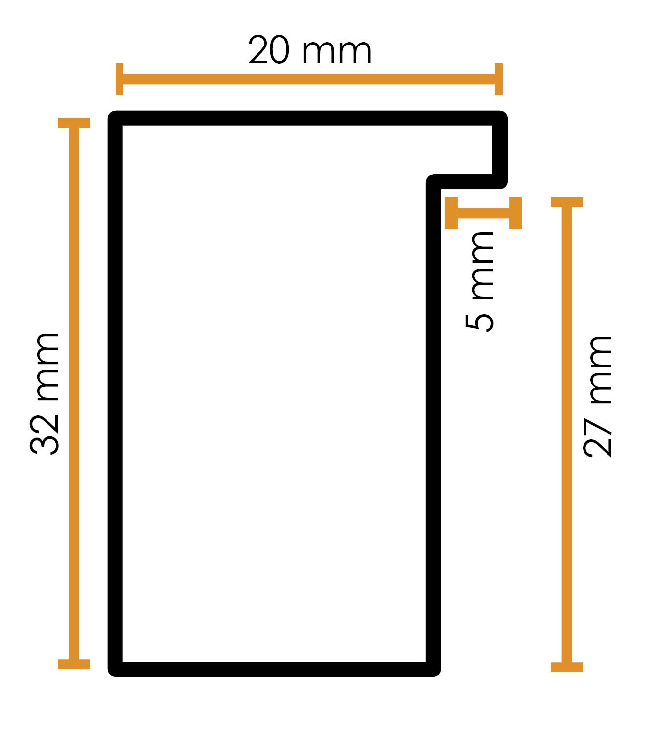 BIRAPA Objektrahmen Talon SPACE 30x60 cm Schwarz Matt 3D Bilderrahmen zum Befüllen
