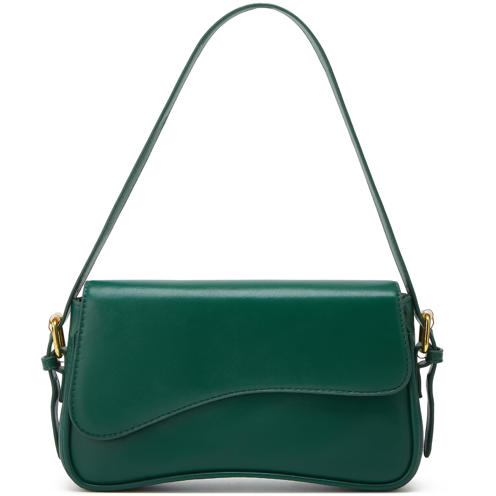 Shoulder Bag for Women Y2K Trendy Purse Vegan Leather Hobo Handbags Clutch Saddle Bag with 2 Removable Strap