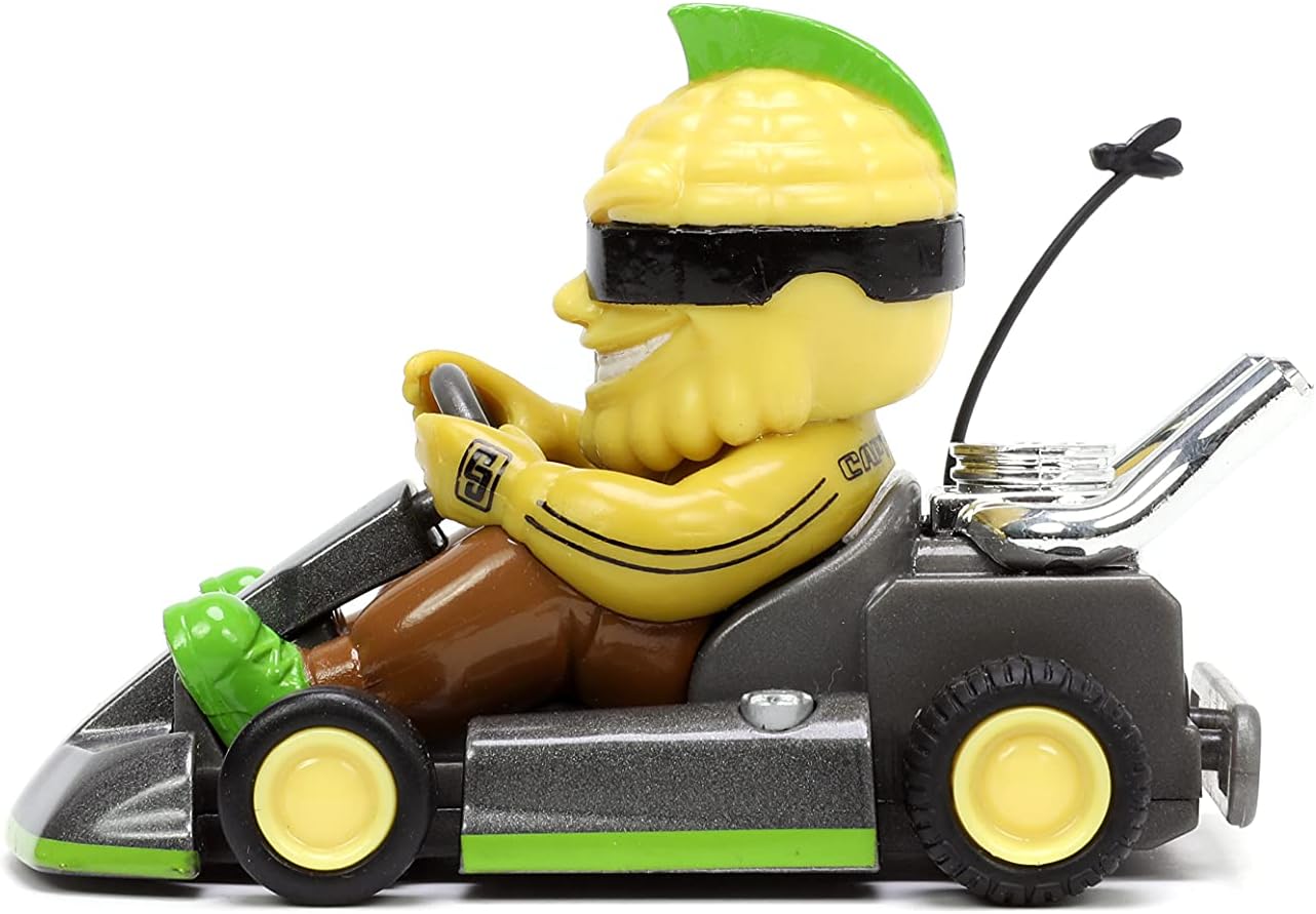 Jada Toys Fart Karts Captain Corn Pull Back Car, 3.5” Toys for Kids Ages 6+ (32788), White/Green, 3.75 inches - Image 4