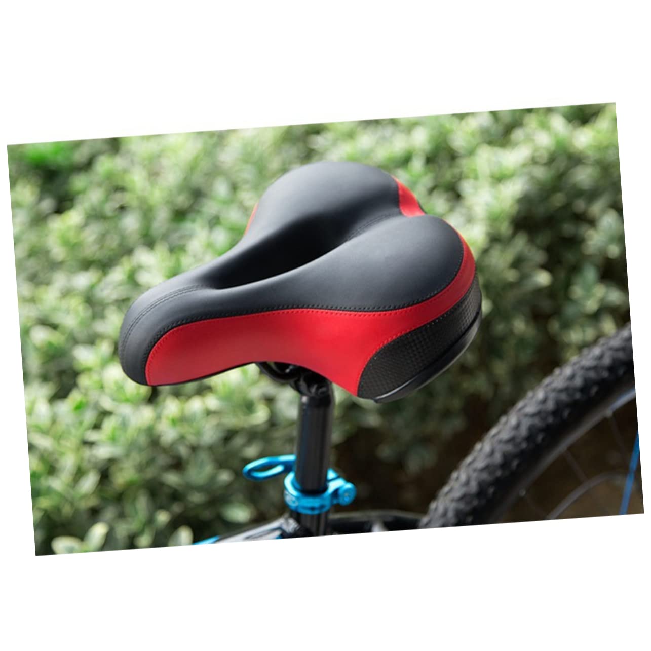 Gatuida Seggiolino per Bicicletta Sella Seggiolino per Bici Extra Large Cuscino del Sedile Parti Montagna Selle Sedili Larghi Mountain Bike Seggiolino Bici Imbottito Ergonomico Rosso