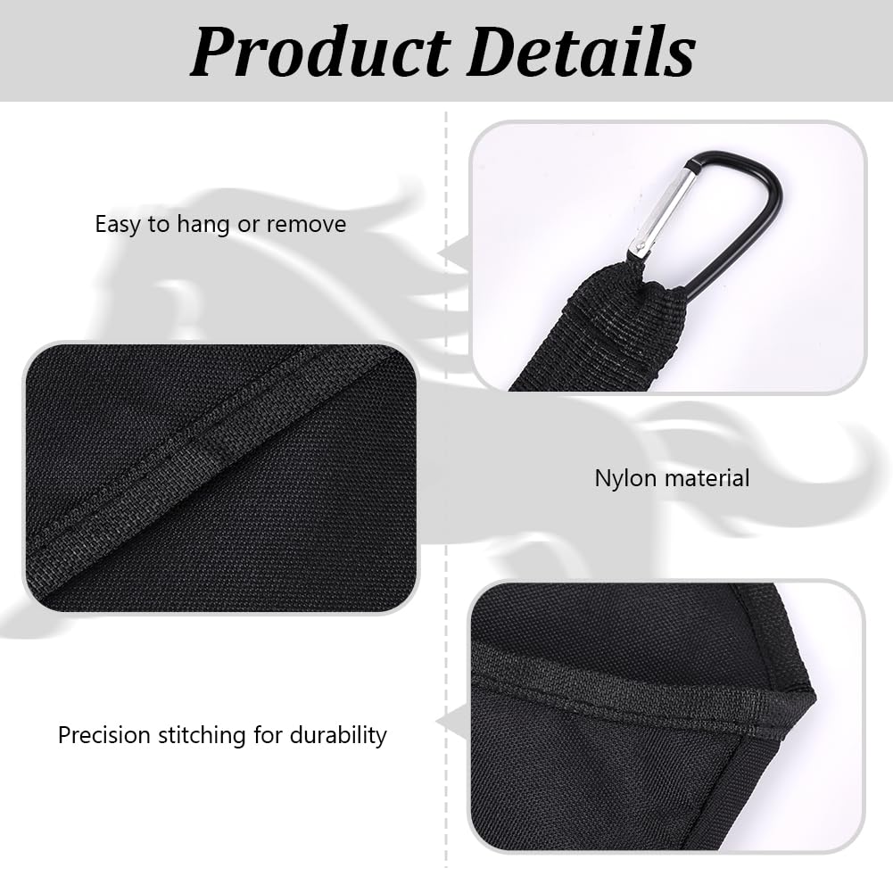 WEBEEDY 4 bolsas de alimentación para caballos, bolsa colgante para cubo de agua, organizador colgante de remolque de caballos con correa para uso estable de pastos de granero, suministros de