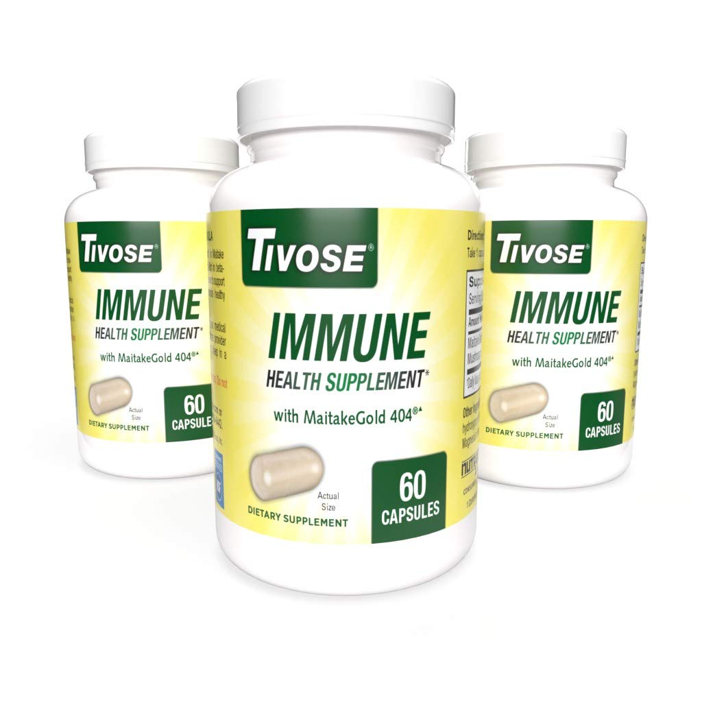 Tivose Immune Health Supplement with Maitake Mushroom Extract, Supports Your Body's Immune Defenses, 60 Capsules