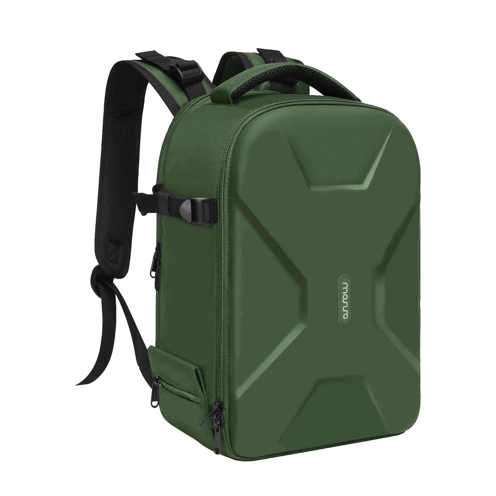 moschettiere camera backpack per fotografia in verde militare con protezione防水摄影包