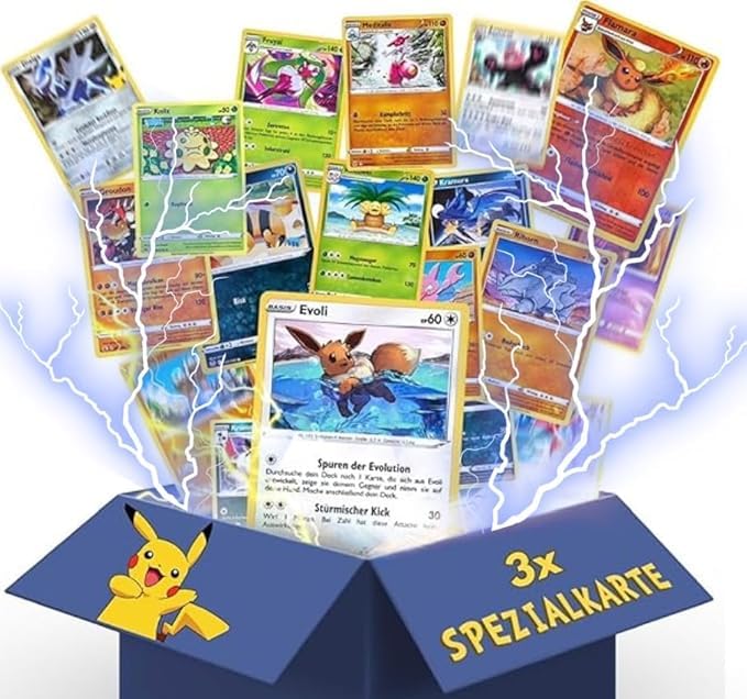 20 Original Pokémon Karten | Deutsch | 1 Seltene + 2 Holo | Aktuelle Sets | Sammelkarten für Kinder & Sammler | Inkl. Heartglobal Versandschutz | Geschenkidee Pokémon TCG (20 Karten)
