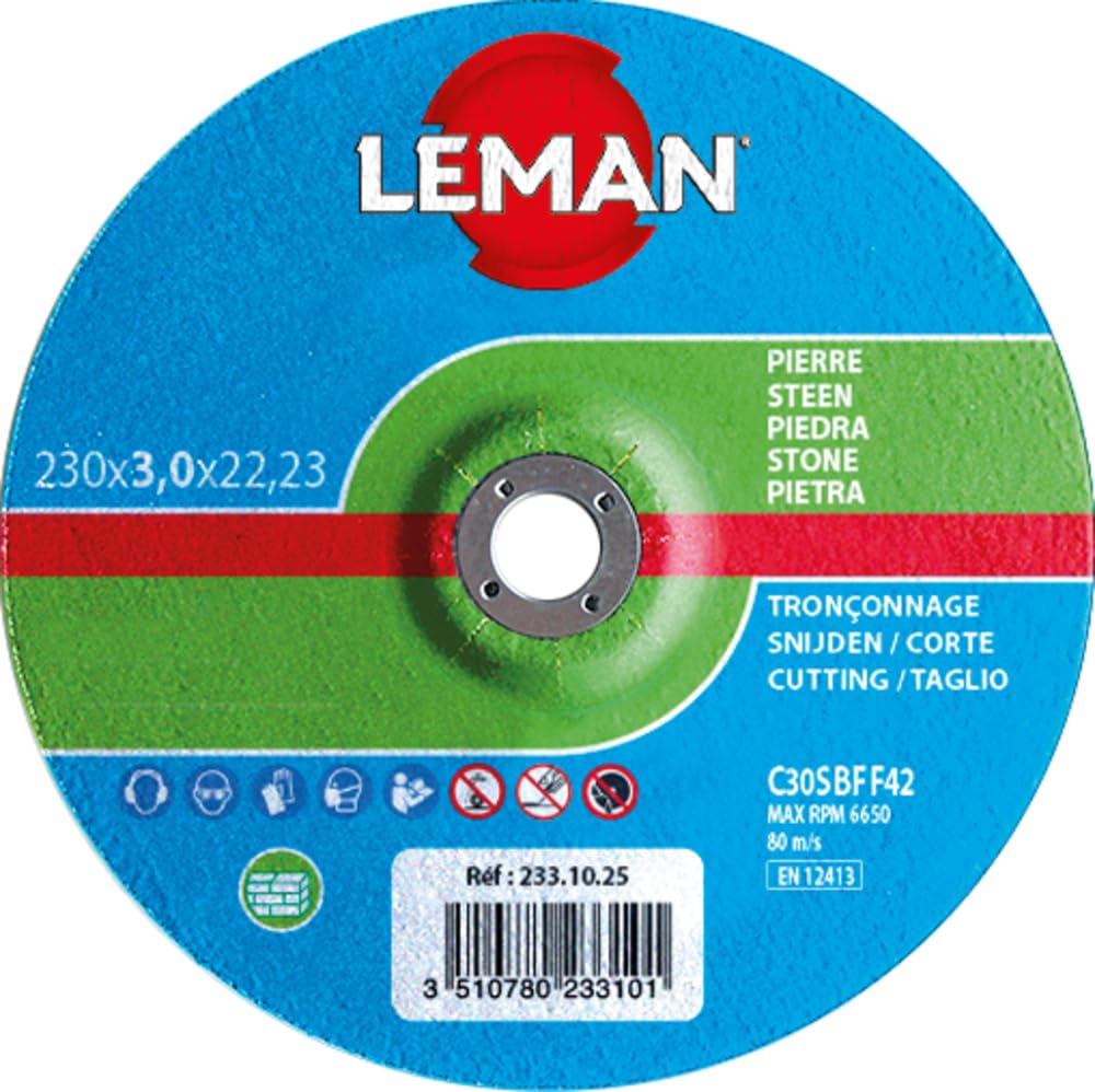 DISQUE TRONCONNAGE MATERIAUX 125X3.0X22.23 F42-123.10.25 - LEMAN