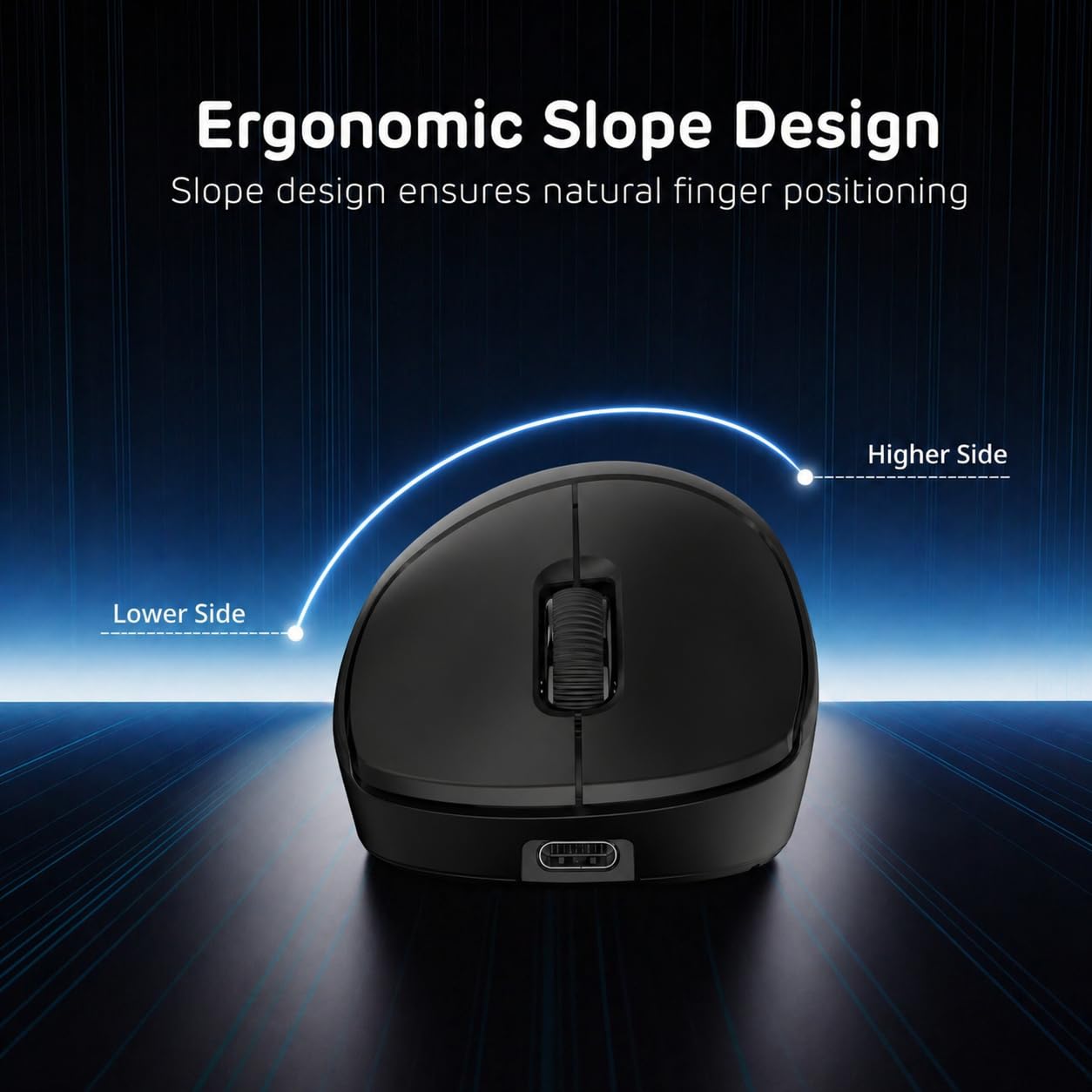 RK ROYAL KLUDGE MG5 8K bezprzewodowa mysz gier, czujnik PAW3950 42K DPI, lekka 54g, ergonomiczna, podwójna częstotliwość próbkowania 8kHz,2,4G/BT/USB-C, 100M kliknięć, kompatybilność systemami Win/Mac