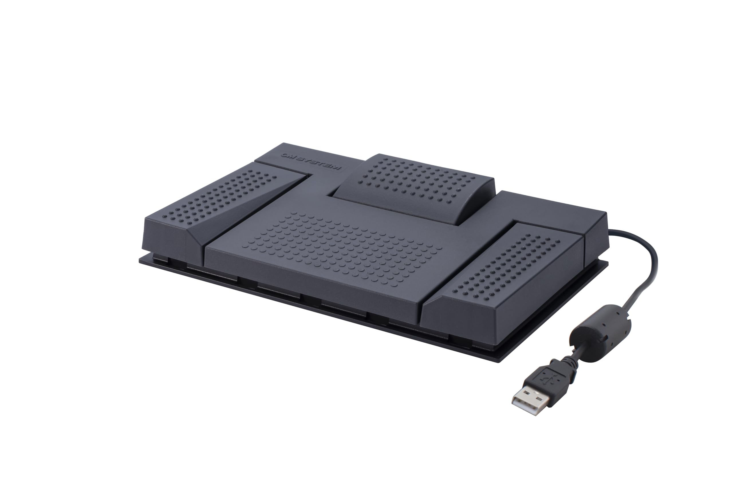 OM SYSTEM RS28N Professional USB 3-Pedal Foot Switch – Hands-Free Transcription Control, Durable Non-Slip Ergonomic Design, Compatible with Dictation Software