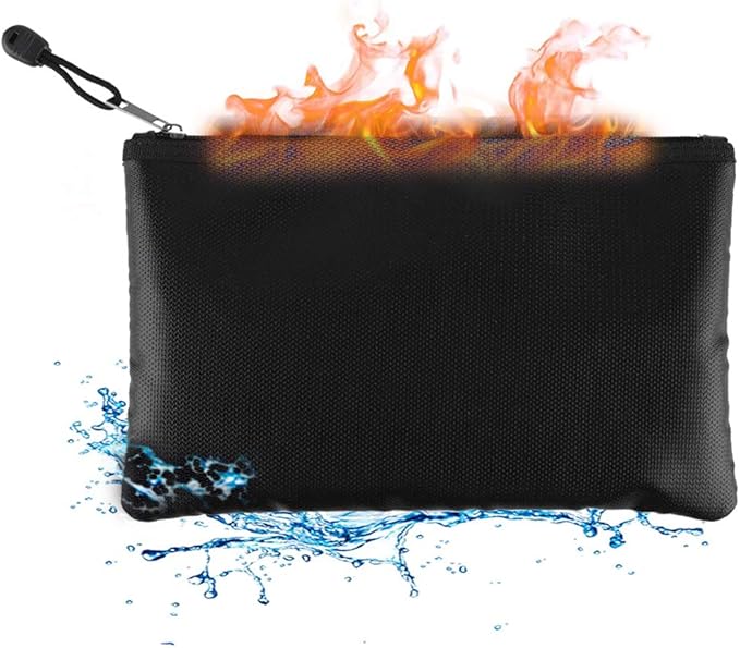 Feuerfeste Schlüsseltasche Für 60 Schlüssel - Wasserdicht Mit 10 Farbigen Anhängern | Ideal Für Hotel & Vermietung