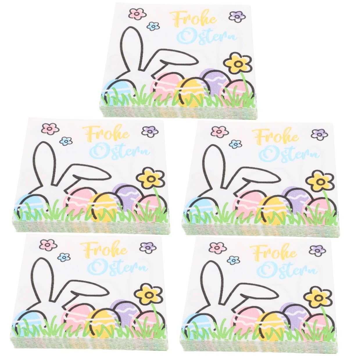 FRCOLOR 5 Series 5 Juegos De Servilletas De Papel De Seda Con Forma De Conejito Servilletas De Papel Para Decoración Navideña De Banquete Festivas 100 hojas*5
