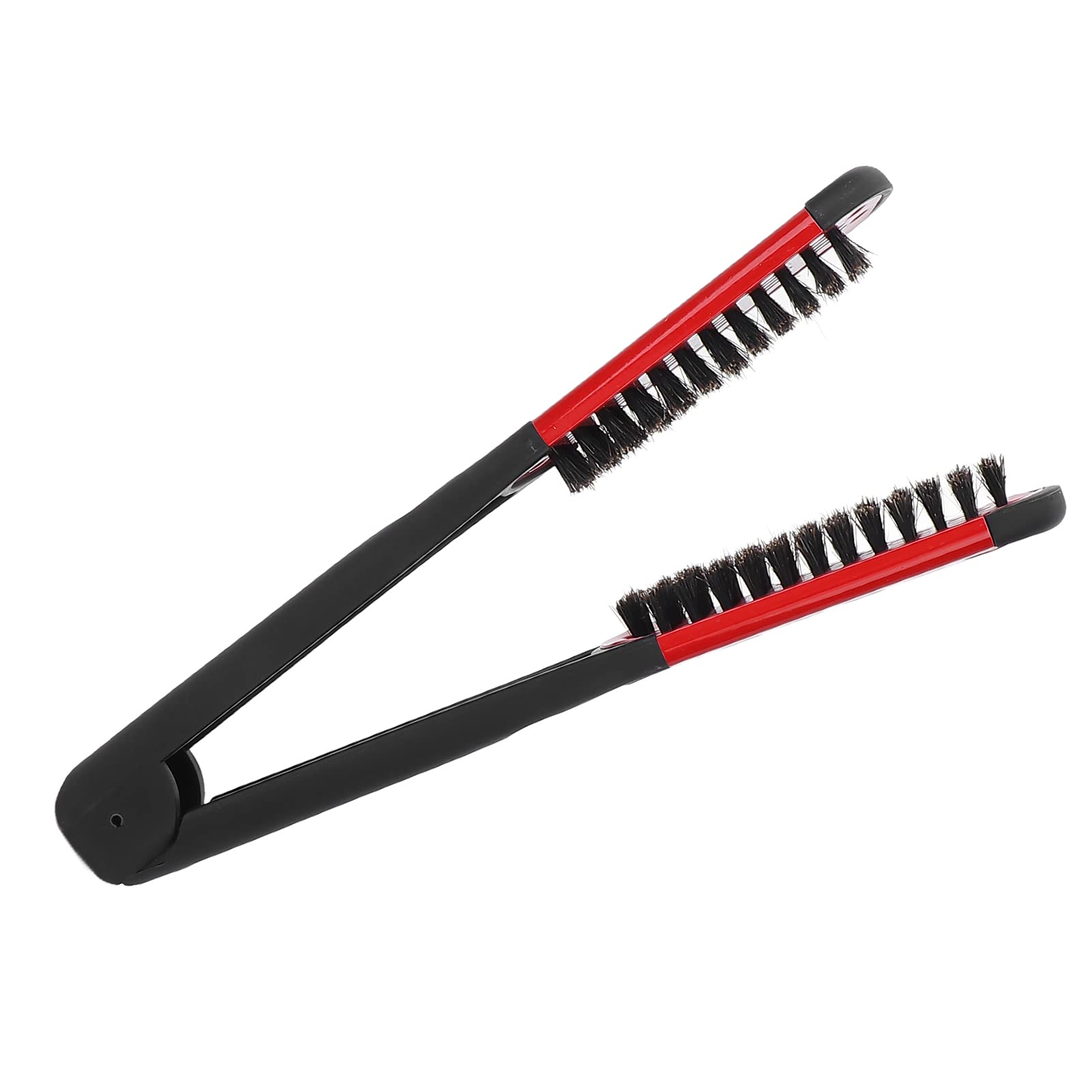 Generic Seda de la Cara de Doble Cepillo, Herramienta de Peinado para el Cabello para Enderezar el Cepillo para Hombres para que las Mujeres Mejoren la Salud del Cabello (rojo)