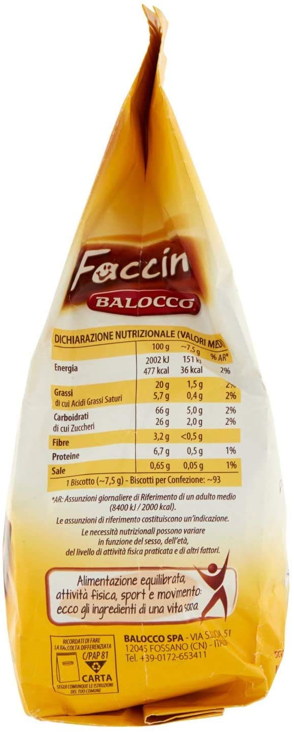 Balocco Biscotti Faccine 6 Pezzi Da 700 Grammi
